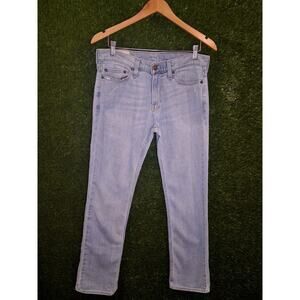 Hollister Slim Straight Jeans Men's 30x32 Light Wash Denim Blue